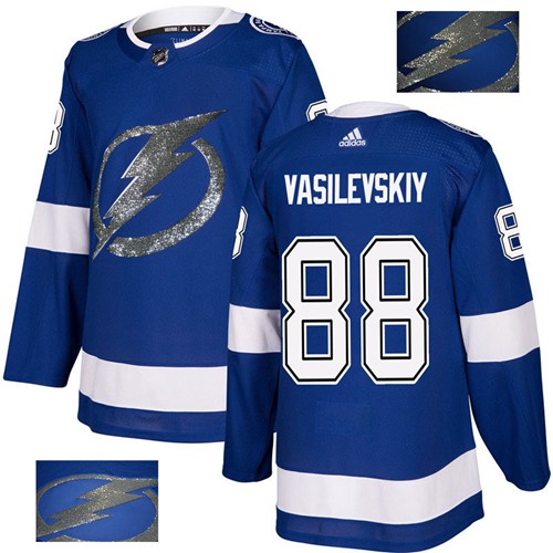 Adidas Lightning #88 Andrei Vasilevskiy Blue Home Authentic Fashion Gold Stitched NHL Jersey